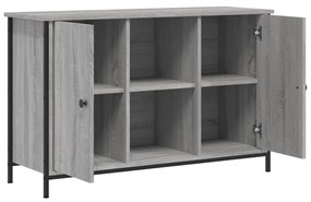 szürke sonoma színű szerelt fa TV-szekrény 100 x 35 x 65 cm
