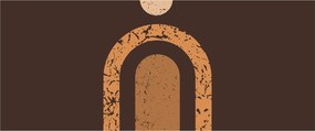 Kép - Narancssárga ívek N⁰3 (120x50 cm)