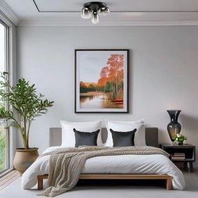 LED Mennyezeti lámpa VASO LED/12W/230V átm. 42 cm fekete/füstös