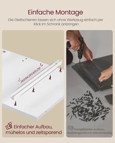 VASAGLE fürdőszobaszekrény, 30 x 60 x 100 cm, felhőfehér