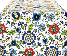 Asztalterítő 40x200 Foltálló Kaszub Fehér 10660