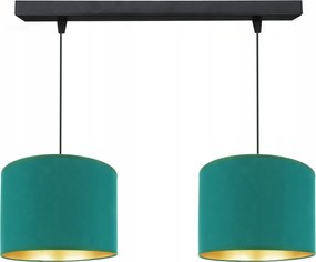 Modern függőlámpa lámpabúrával, üveg zöld színben, 20 cm, nappaliba, Led Új