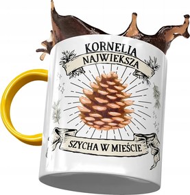 Sárga Bögre Kornélia Barátnőknek Ajándék Nyomtatott Fotóval