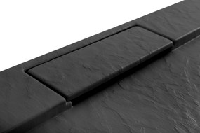 Rea Grand Black, ásványkőből készült zuhanytálca 90x90x3,5 cm, REA-K4595