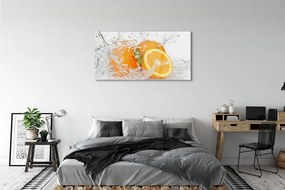 Üvegképek Narancs vízben 125x50 cm