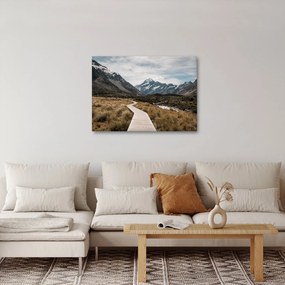 Kép - Sétány a hegységben Mt. Cook (70x50 cm)