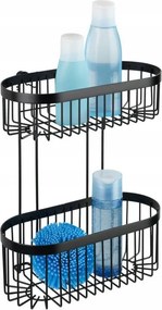 Polc Szett Függő fürdőszobai polc fekete színben