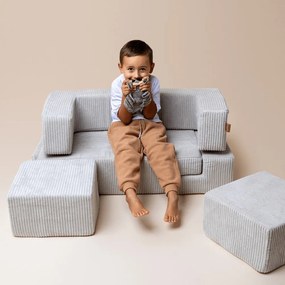 Türkiz kordbársony habszivacs játszótér 6 db-os magasság 40 cm 100x35 cm Montessori – Meowbaby