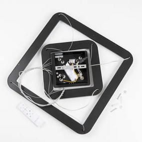 Brilagi - Fényerőszabályozható kábeles függeszték FALCON SLIM LED/78W/230V 50x50 cm fekete + távirányító