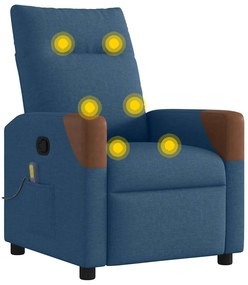 kék szövet dönthető masszázsfotel