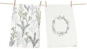 Pamut konyharuha szett 2 db-os 50x70 cm Christmas Twigs – Butter Kings