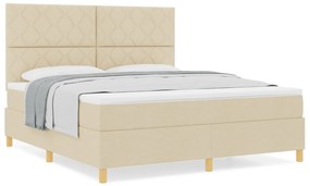 Box Spring Ágy Matraccal Krém Szuper Király Szövet