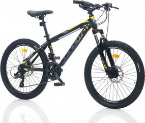 Corelli Felix 1.2 24 MTB gyerek könnyűvázas kerékpár Fekete-Neonsárga