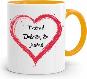 Sárga Bögre Apósnak! Jó, Hogy Itt Vagy! fényképes nyomattal