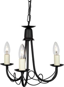 Elstead Lighting MINSTER MN3-BLACK Csillár 3x60W/E14