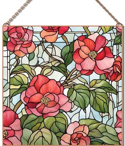 Stained-Glass-Begonia üvegkép, falikép