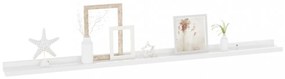 4 db magasfényű fehér fali polc 115 x 9 x 3 cm