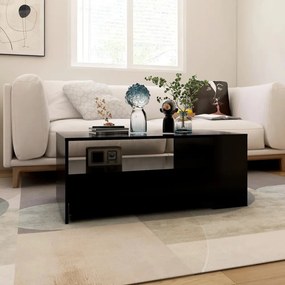 fekete szerelt fa dohányzóasztal 102 x 55 x 42 cm