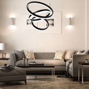 LED dimmelhető csillár zsinóron LED/86W/230V 3000K fekete