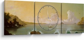 Kép - Martin Johnson Heade, Rio de Janeiro Bay, reprodukciók (órával) (90x30 cm)