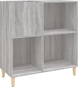 vidaXL szürke sonoma színű szerelt fa hanglemezszekrény 84,5x38x89 cm