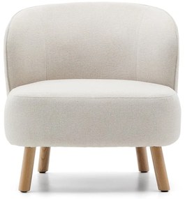 Krémszínű zsenília fotel Ulit – Kave Home
