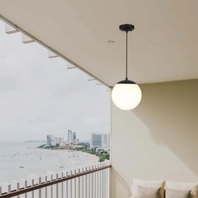 Kültéri csillár zsinóron 1xE27/60W/230V IP44 fekete