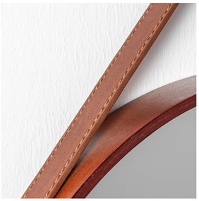 Tutumi Tutumi, kerek tükör 59 cm barna csíkon NBKL-18013, sötétbarna, HOM-09696