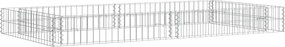 vidaXL horganyzott acél gabion magaságyás 200 x 100 x 20 cm