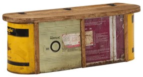 vidaXL tömör újrahasznosított fa tárolópad/tálaló 120 x 30 x 40 cm