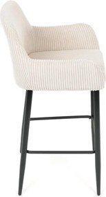 Barová židle, béžová, látka,AUB-V4009 CRM6