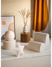 Krémszínű buklé gyerek fotel Cloud – Wigiwama