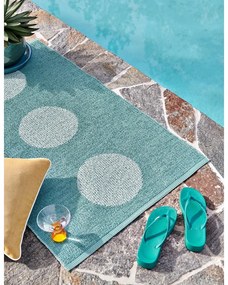 Türkiz kültéri-beltéri szőnyeg 70x50 cm Vera Pop Jade – Pappelina