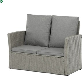 Kerti ülőgarnitúra, polyrattan, szürke, AZS-A1523 GREY