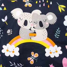 4Home Koala rainbow pamut ágyneműhuzat, 140 x 200 cm, 70 x 90 cm