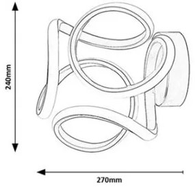 Rabalux 5694 - LED fali lámpa AMBROSIO LED/11W/230V
