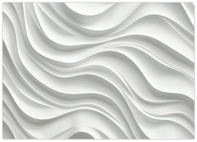 Kép - 3D fehér hullámok (70x50 cm)
