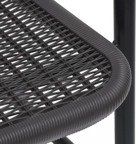 4 db műanyag rattan és acél kerti étkezőszék 110 kg