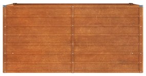 rozsda színű színű corten acél kerti magaságyás 160x80x77 cm