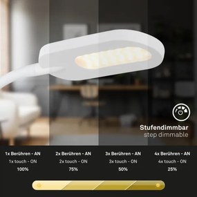 Briloner 2177016 - LED Dimmelhető fal flexibilis lámpa LED/6W/230V fehér