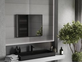 Mexen Loft téglalap alakú fürdőszobai tükör 80 x 60 cm, fekete keret - 9852-080-060-000-70