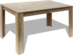 vidaXL tölgyfa étkezőasztal 140 x 80 x 75 cm