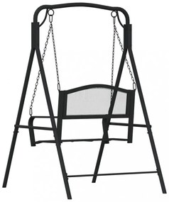 fekete acél hintapad 124 cm