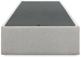 Szürke kárpitozott ágyneműtartós egyszemélyes ágy 90x190 cm Matters – Kave Home