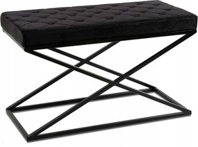 Puff pad fekete modern ülőfelület Glamour