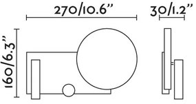 FARO 20065 - LED Dimmelhető fali kislámpa KLEE LED/10W/230V + LED/3W jobb