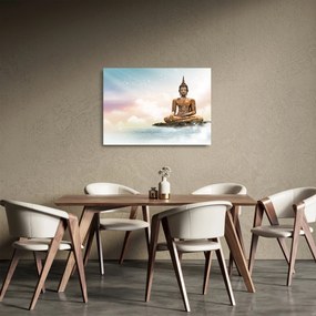 Kép - Buddha vigyáz a földre (üvegen) (70x50 cm)