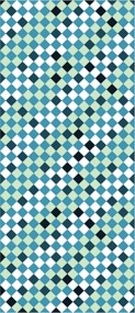 Fotótapéta Geometrikus rombuszok kék-zöld absztrakt 91x211 +ragasztó