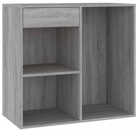 szürke sonoma színű szerelt fa pipereszekrény 80 x 40 x 75 cm