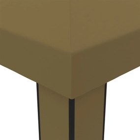 tópszínű dupla tetős pavilon 3 x 6 m 180 g/m²